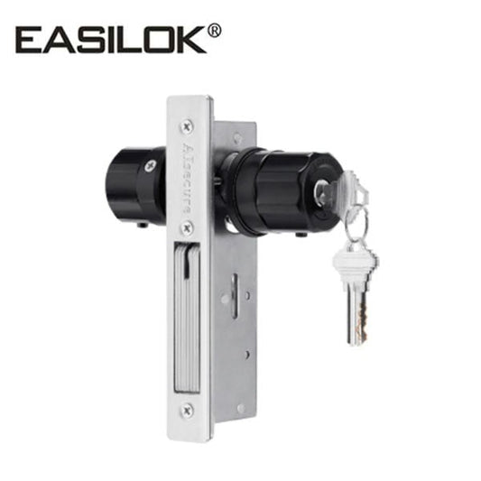 EASILOK - A5 - Single Cylinder Deadbolt Lock - Twist-To-Lock - Storefront - 29mm Backset - Black