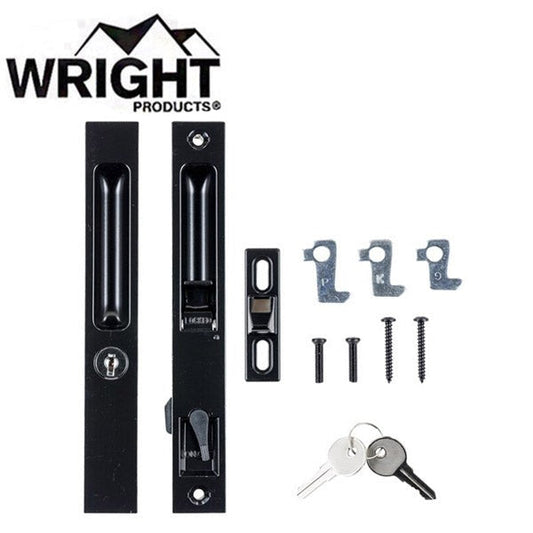 Wright - VK1133BL - Keyed Patio Door Flush Mount Latch - Black