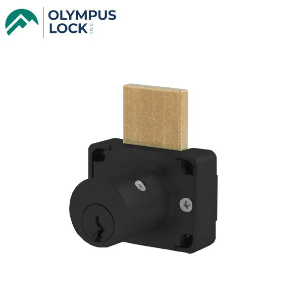 Olympus - 200DW - Drawer Deadbolt Lock - N Series National - D4291 4-pin - Key Retaining - Optional Cylinder Length - Standard Length Bolt - Matte Black - Optional Keying - Grade 1