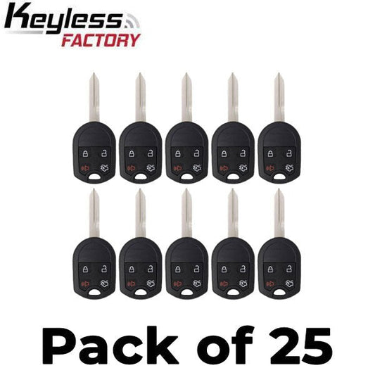 25 x 2000-2017 Ford Lincoln Mercury / 4-Button Remote Head Key / OUC6000022 / (AFTERMARKET) (Bundle of 25)