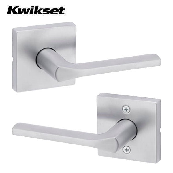 Kwikset - Lisbon Lever Set - Square Rose - Optional Finish - Optional Function - Grade 2