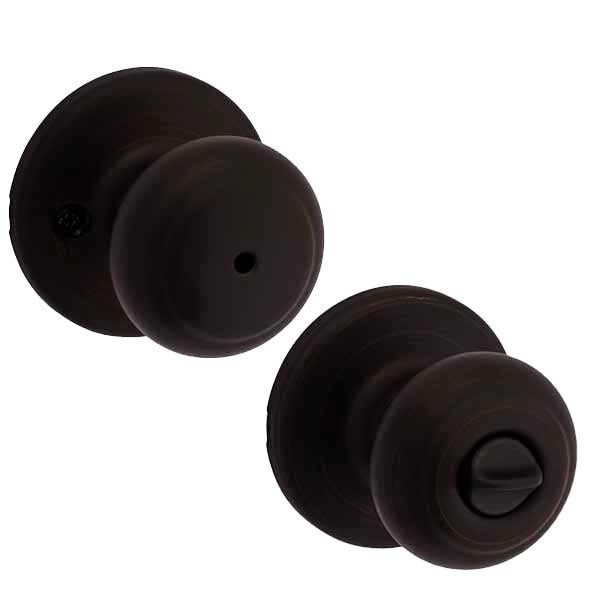 Kwikset - Cove Knob Set - Round Rose - Optional Finish - Optional Function - Grade 3