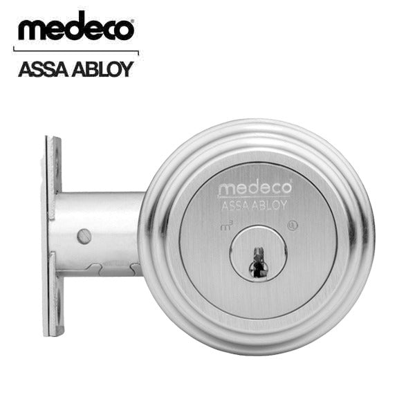 Medeco - 11TR533 - Maxum Residential - M3 Biaxial - 5-Pin - Captive Deadbolt - 2 3/8" - DL Keyway Pinned - 19 - Satin Nickel - Grade 1