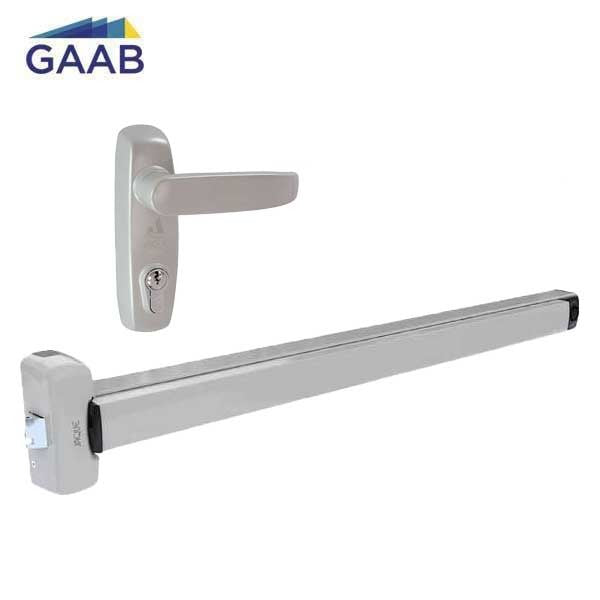 GAAB - T300-04 & T800M14B - Panic Exit Device and Lever Exit Trim - Modular and Reversible - for 33" Single Doors - Single Doors - Satin Chrome