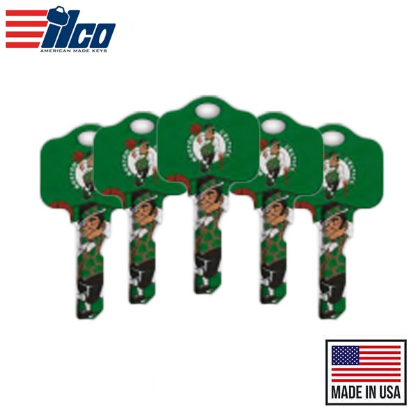 Ilco - NBA TeamKeys - Key Blank - Boston Celtics - KW1 (5 Pack)
