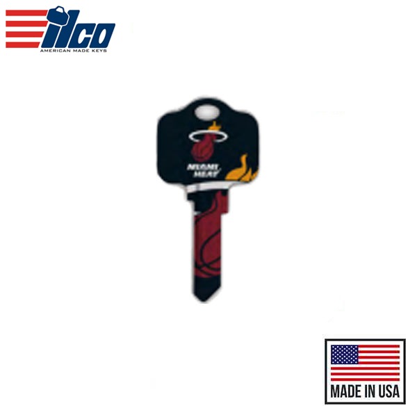 Ilco - NBA TeamKeys - Key Blank - Miami Heat - SC1 (5 Pack)