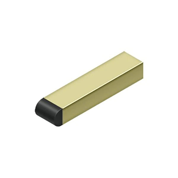 Deltana - 4" Contemporary Half-Cylinder Tip Baseboard Bumper - Solid Brass - Optional Finish