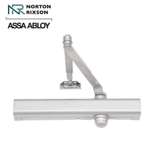 Norton - 8301 - Tri-Packed Manual Door Closer - Back Check Function - PA Bracket/Regular/Top Jamb - Adjustable Arm - Adjustable Sizes 1-6 - Satin Aluminum - Fire Rated - Grade 1