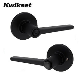 Kwikset - SL4000DAL - Daylon Lever Set - Round Rose - 514 - Satin Black Finish - Privacy - Grade 3