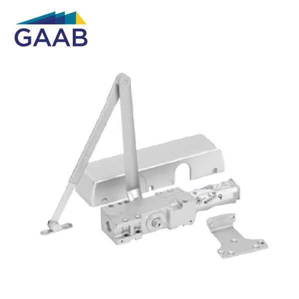 GAAB - 403 Series - Hydraulic Door Closer - Heavy Duty - Adjustable Arm - Adjustable Sizes 1-6 -Plastic Cover - Optional Finish - Fire Rated - Grade 1