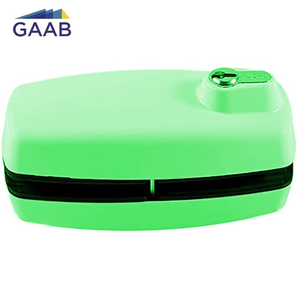 GAAB - T180 - Tempered Frameless Glass Door Lock - Reversible - 10 -12mm Doors - YALE Keyway - Green