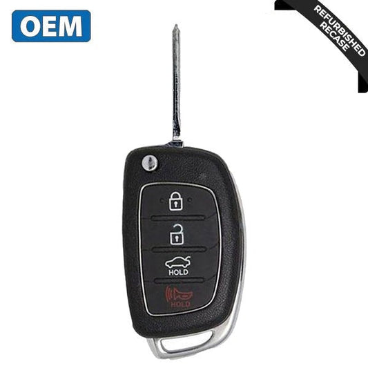 2015-2017 Hyundai Sonata / 4-Button Flip Key / PN: 954430-C1010 / TQ8-RKE-4F16 (OEM Recase)
