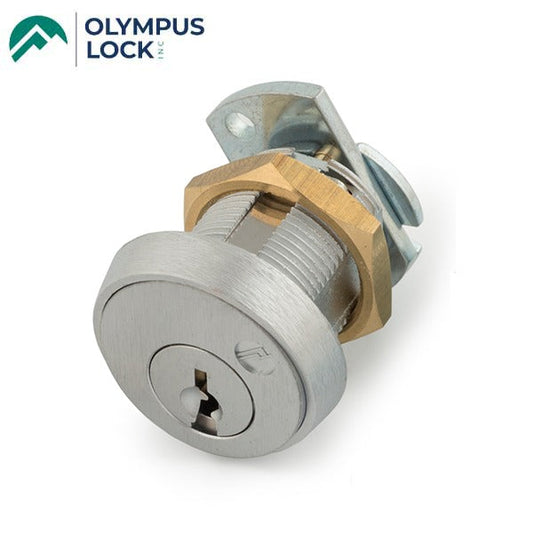 Olympus - FC10 - N Series File Cabinet Lock - 3/4" Barrel Diameter - Satin Chrome - Optional Keying - Grade 1
