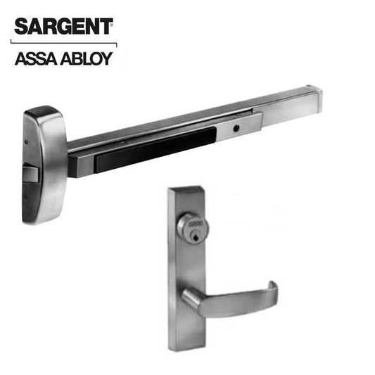 Sargent - 8813 - Exit Device with Trim Lever - 36" - Satin Stainless Steel - Grade 1