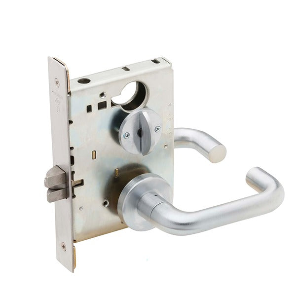 Schlage - L9040 - L Series Mortise Lock - Non-Keyed - Privacy - Fire Rated - Satin Chrome - Grade 1