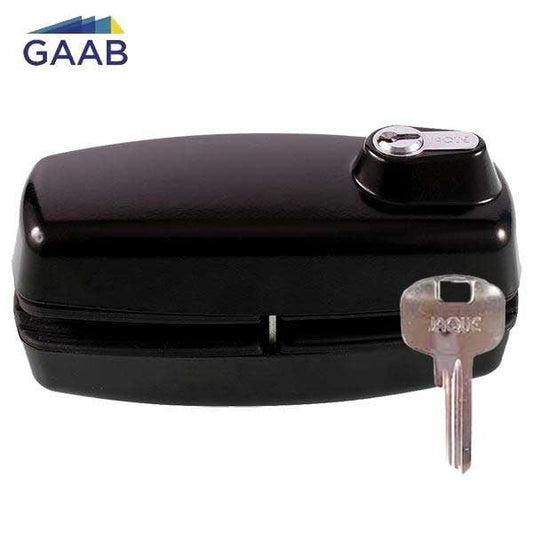 GAAB - T180 - Tempered Frameless Glass Door Lock - Reversible - 10 -12mm Doors - YALE Keyway - Black