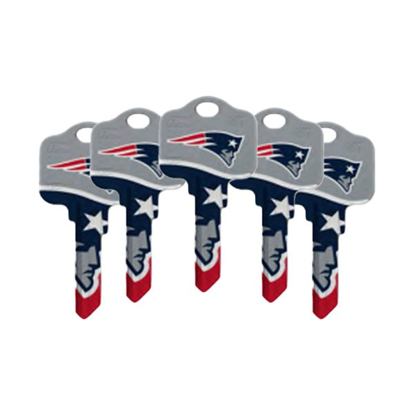 Ilco - NFL TeamKeys - Key Blank - New England Patriots - SC1 (5 Pack)