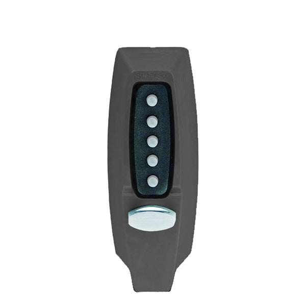 E-Plex - 7108 - Mechanical Push Button Deadbolt Keyless Lock - Thumbturn - Black