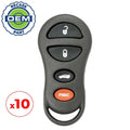 10 x 1998-2000 Chrysler Dodge / 4-Button Keyless Entry Remote / PN: 4602268 / GQ43VT9T (OEM Recase)