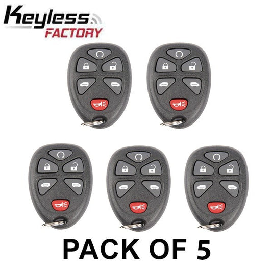5 x 2005-2011 GM / 6-Button Keyless Entry Remote / KOBGT04A (AFTERMARKET) (Pack of 5)