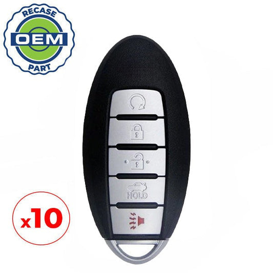 10 x 2016-2018 Infiniti Q50 Q60 / 5-Button Smart Key / PN: 285E3-4HK0A / KR5S180144014 (OEM Recase)