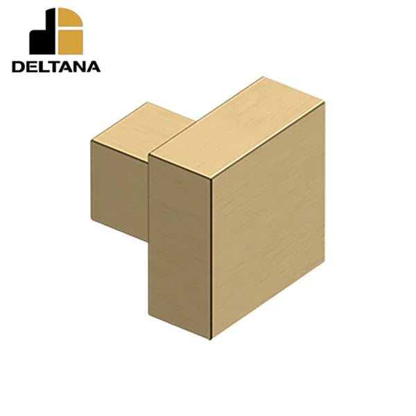 Deltana - Modern Square Knob - 1-1/4" x 1-1/4" - Solid Brass - Optional Finish