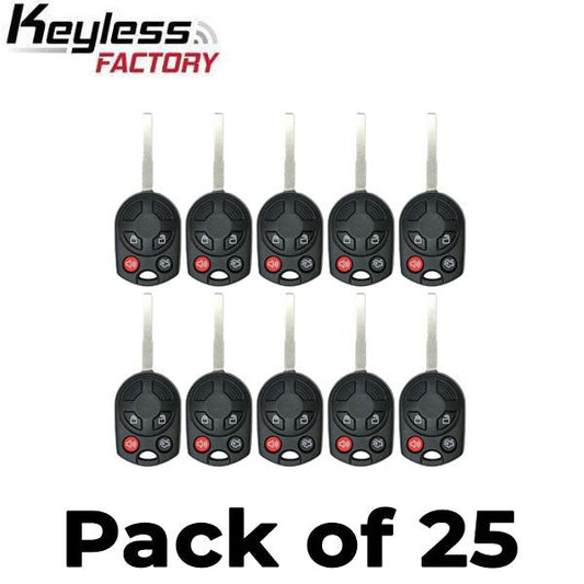 25 x 2012-2019 Ford / 4-Button Remote Head Key / OUCD6000022 (AFTERMARKET) (Bundle of 25)