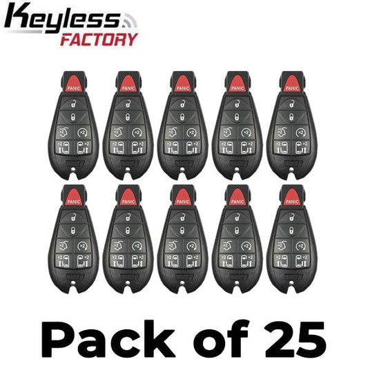 25 x 2008-2018 Chrysler Dodge VW / 7-Button Fobik Key / M3N5WY783X / 433 MHz (AFTERMARKET) (Bundle of 25)