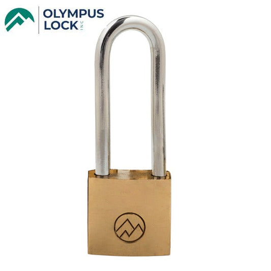 Olympus - BP - Mountain Brand Brass Padlocks - 1-1/4" Lock Body Width - Long Shackle - Optional Keying