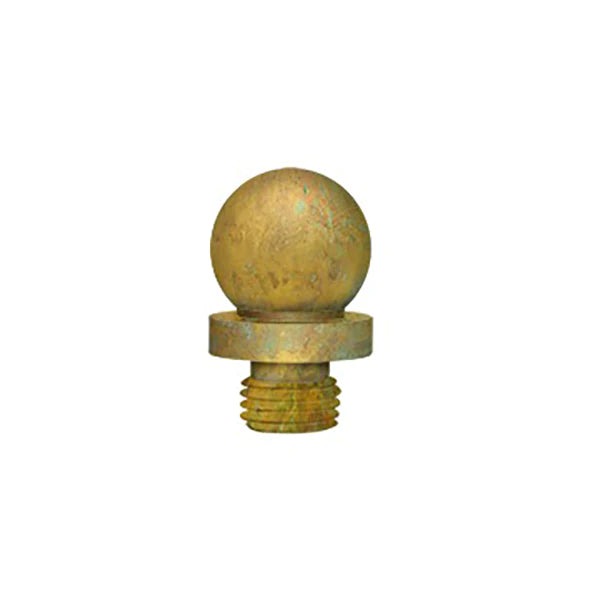 Deltana - Ball Tip Finial - Distressed - Solid Brass - US10RT