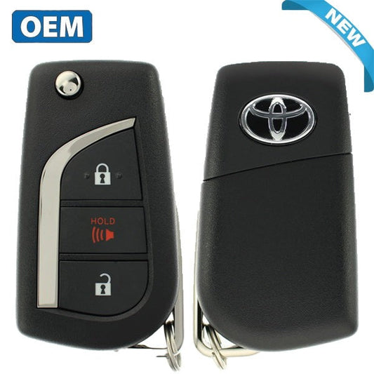 2020-2022 Toyota C-HR / 3-Button Remote Flip Key / PN: 89070-10082 / MOZB3F2F2L (OEM)