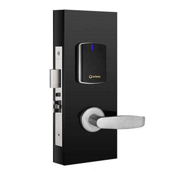Orbita - S3072 - Mortise Hotel Lock - SPLIT Design - RFID - Hidden Cylinder - Optional Lever Style - 6 VDC - Optional Finish - Grade 2