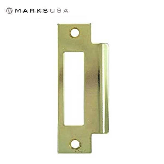 Marks USA - 9035 - Extended 2-1/4" Curved Lip ANSI Strike for Mortise Locks - US3 - Polished Brass