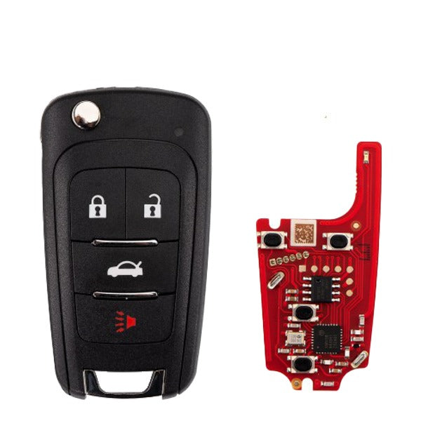 Xhorse - XKBU21EN - 2nd Generation Wired Remote Key (Foldable 4 Buttons) Buick Flip / 4-Buttons w/ XM5118 Chip (Replacement for XKBU01EN)