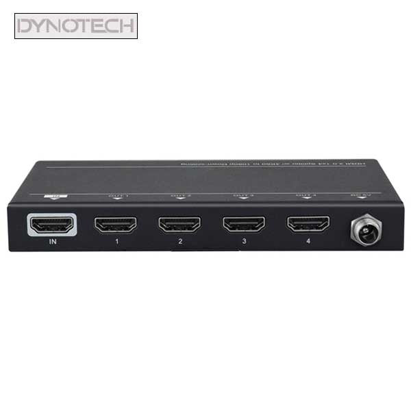 DynoTech - 400076 - 4K HDMI 2.0 Splitter - 1 Female Input to 4 Female Output - HDR