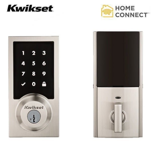 Kwikset - SmartCode 916CNT - Contemporary Electronic Deadbolt - 15 - Satin Nickel - Touchscreen - Z Wave - SmartKey Technology