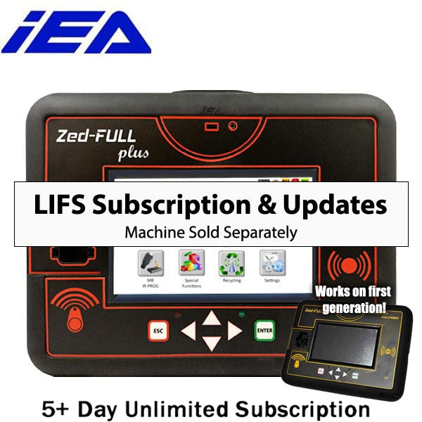 1 Day Unlimited LIFS Subscription for IEA Zed Full - (machine sold separately)