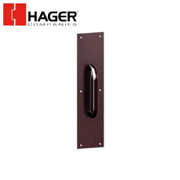 Hager - 33E - Pull Plate Square Corner - Optional Size - Optional Finish
