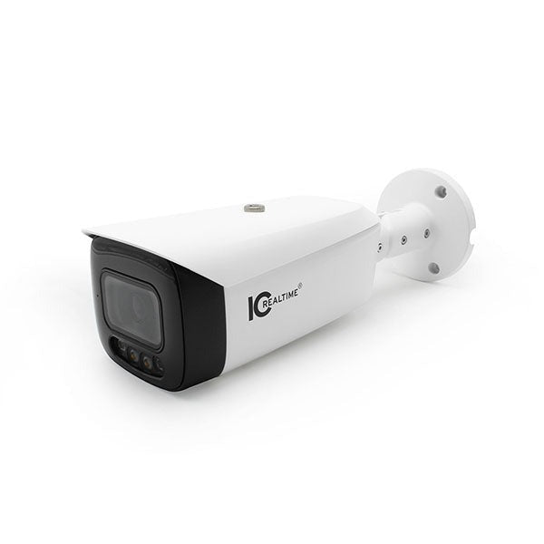 IC Realtime - IPMX-B40F-ADW1 / 4MP IP Indoor/Outdoor Eyeball Bullet Camera / Fixed 2.8mm Lens (H:103°, V:53°) / 131 Ft LED / POE Capable / Active Deterrent