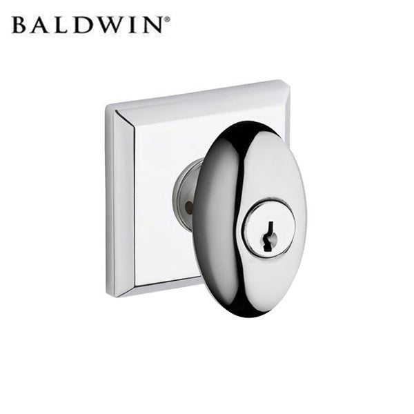 Baldwin Estate - Traditional Square Reserve Deadbolt - Optional Function - 260 - Polished Chrome - Grade 1