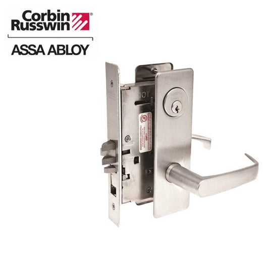 Corbin Russwin - Mechanical Mortise Lock - Classroom - CSM Trim - GA Keyway - Grade 1 - Satin Stainless Steel - RHR