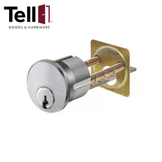 TELL - Series 4000 - Rim Cylinder - 1-1/4" to 2-1/4" Doors - 26D - Schlage SC1 - Satin Chrome - Grade 2
