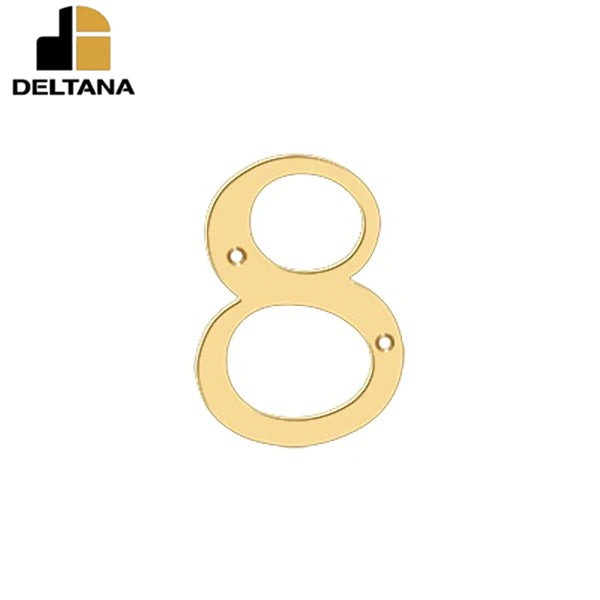 Deltana - 4" Numbers - Solid Brass - Optional Finish