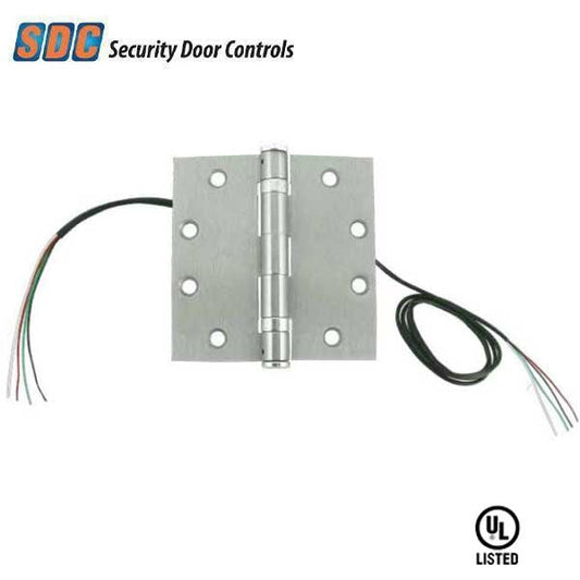 SDC - PTH-2+4Q - Energy Transfer Hinge - 6 Conductor - (x2) 18 AWG (x4) 28 AWG - 16 Amp Inrush - 626 - Dull Chrome