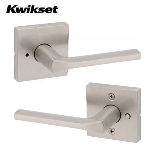 Kwikset - 730LSL - Lisbon Lever Set - Square Rose - Optional Finish - Privacy / Bed / Bath Function