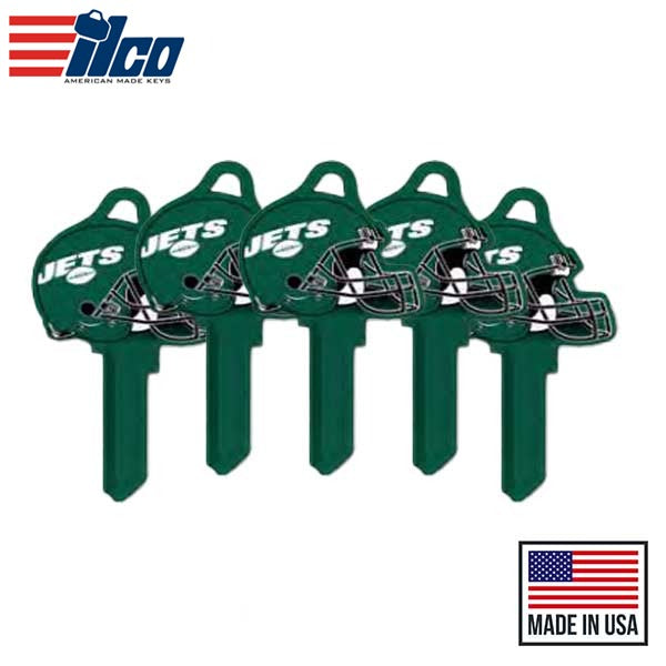 Ilco - NFL TeamKeys - Helmet Edition - Key Blank - New York Jets - SC1 (5 Pack)
