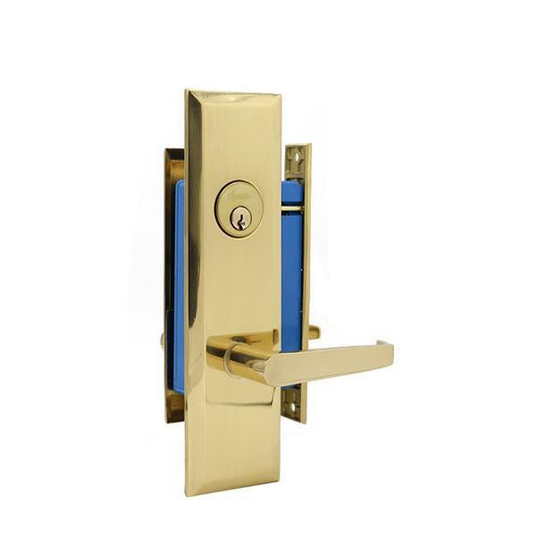 Heavy Duty Mortise Lockset w/ Lever - 2-1/2" Backset - US3 - Polished Brass - LH