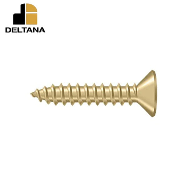 Deltana - Wood Screw - SB - #10 x 1" - Optional Finish
