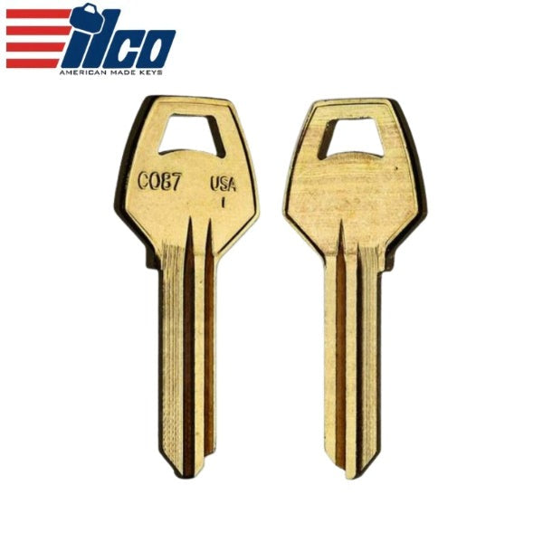 Ilco - NB-CO87 Key Blank - Neuter Bow - Brass Finish