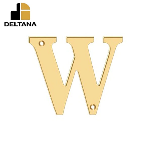 Deltana - 4" Residential Letter W - Optional Finish